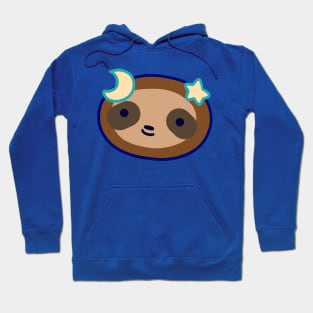 Stars and Moon Sloth Face Hoodie